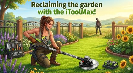 itoolMax 4-in-1 Cordless Weed Eater Pro